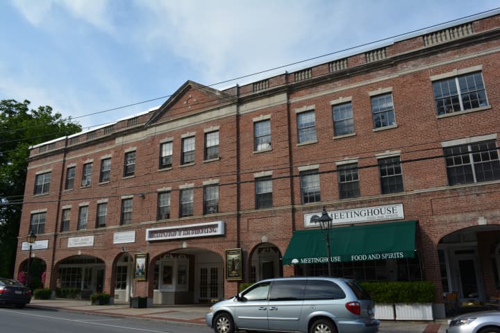 The Bedford Playhouse building, which includes the movie theatre and over retail.