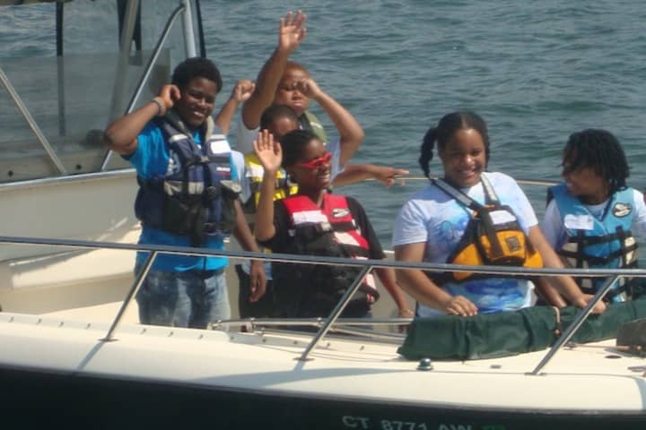 Campers from Norwalk and Stamford enjoy a day on the water at the Darien Sail and Power Squadron&#x27;s annual Boat Camp.