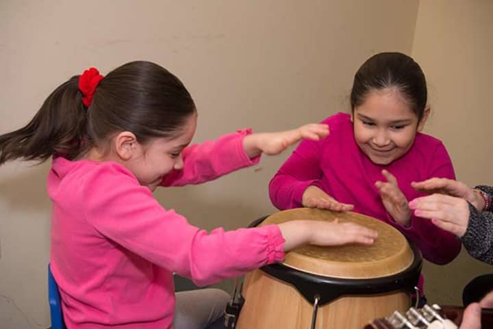 Children playing in the Music Therapy Institute of the Music Conservatory of Westchester.