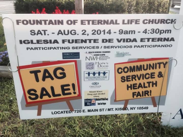 Fountain of Eternal Life welcomes the community for health screenings and a tag sale on Saturday, Aug. 2.