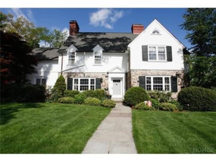 This house at 43 Axtell Drive in Scarsdale is open for viewing on Sunday.