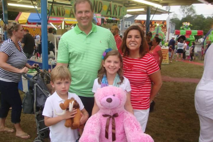 The Cameron family at the Easton Fireman&#x27;s Carnival. The kids said their favorite part was the haunted house.