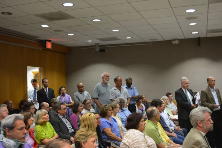The July 30 Zoning Board of Appeals meeting was packed due to public hearings for the proposed mosque.
