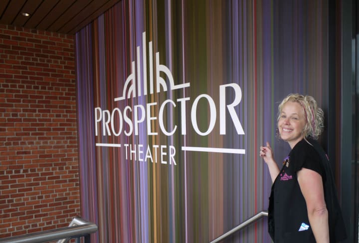 Valerie Jensen, founder of the Prospector Theater, says she&#x27;s so excited for the theater to finally open in Ridgefield. 