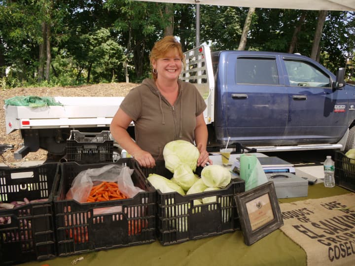 Easton&#x27;s Patti Popp of Sport Hill Farm says that she&#x27;s thrilled at how many people come to the farmers market ever week that return to her stand.