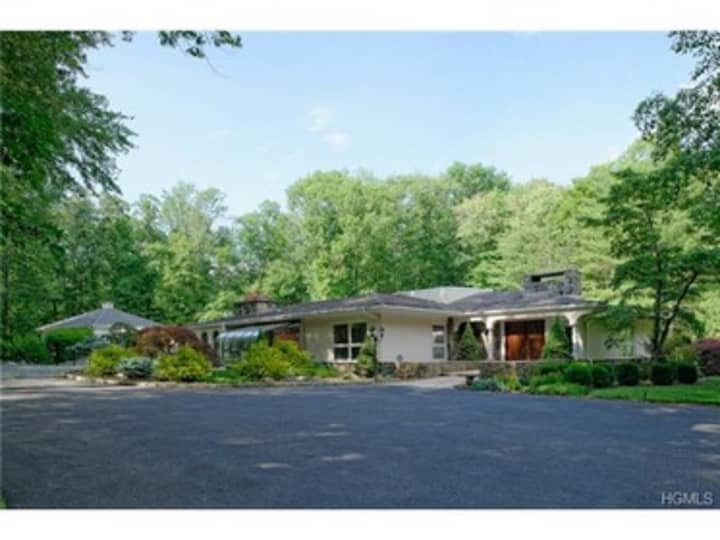 This house at 35 Horseshoe Hill Road in Pound Ridge is open for viewing on Sunday.