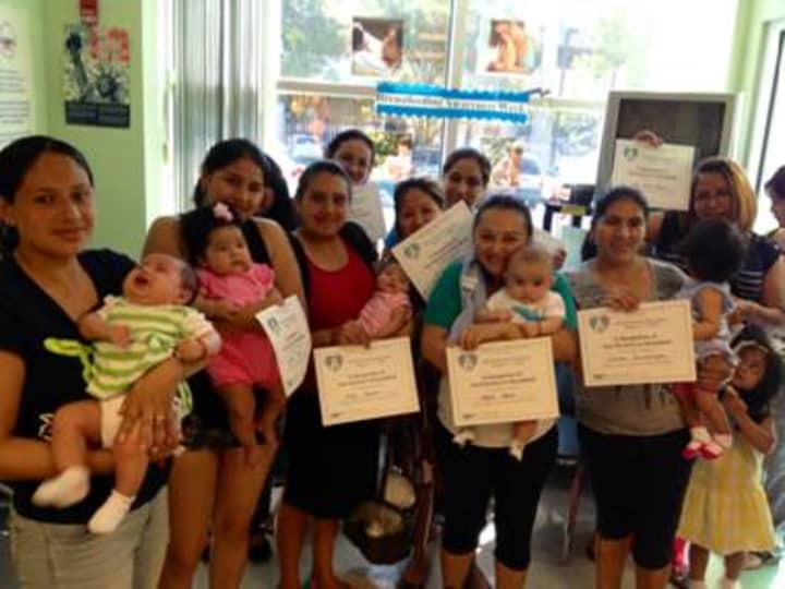Mothers who breastfeed were honored at a Westchester County Health Department event. 