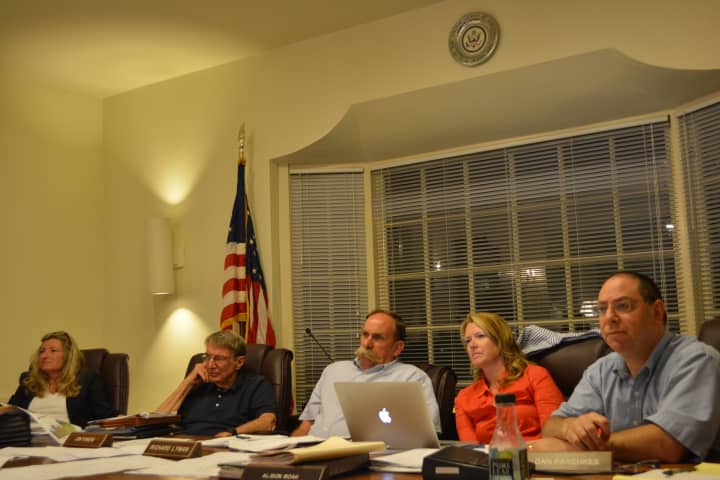 The Pound Ridge Town Board at its Aug. 7, 2014 meeting.