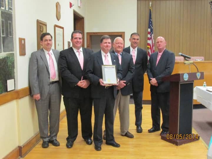 The Elmsford village Board of Trustees and Mayor Robert Williams, center, declared Saturday, Aug. 16, as Chefs Appreciation Day in Elmsford.
