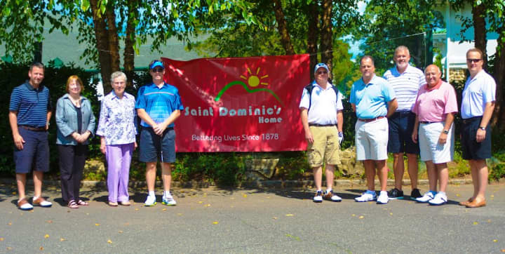 The 22nd Anniversary Golf Tourney Committee members from left: Lewis, Kydon, Flood, Valente, Warren, White Jr., Meberg, Sylvestri and Nardella. 