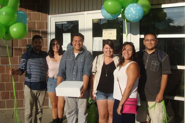 Members of Connecticut Students for a Dream celebrate the two-year anniversary of DACA at the South Norwalk Community Center.