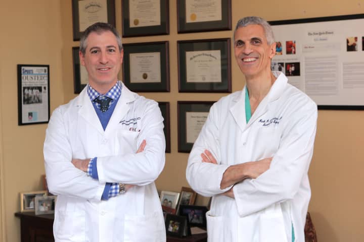 Dr. Jeffrey Greenfield, left and Dr. Mark Souweidane are co-directors of the Children&#x27;s Brain Tumor Project, which will be the beneficiary of the Bronxville Road Race.