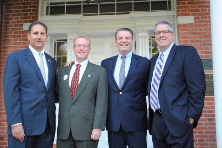 Terrence Murphy, second from right, was endorsed by members of the Somers Town Board recently. 