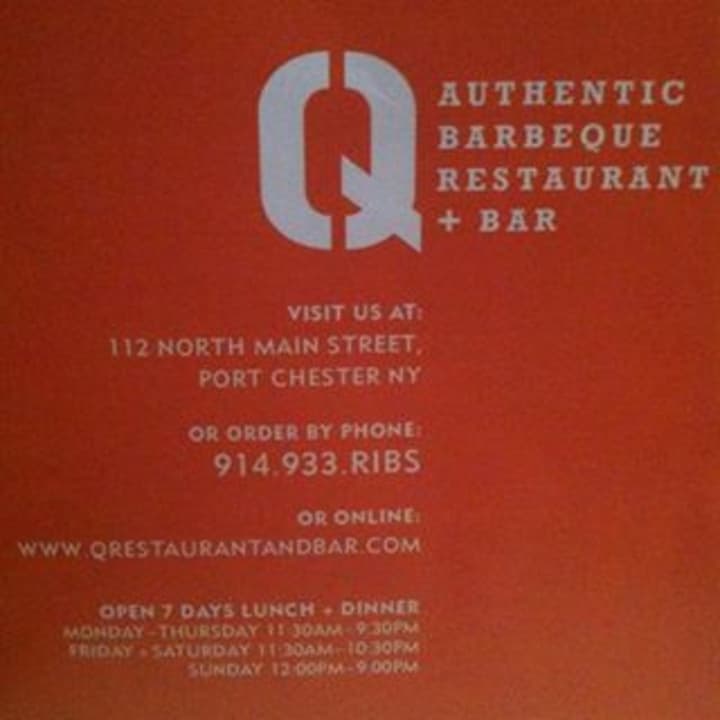 The restaurant Q in Port Chester settled a branding dispute with the Stamford restaurant Bar Q recently. 