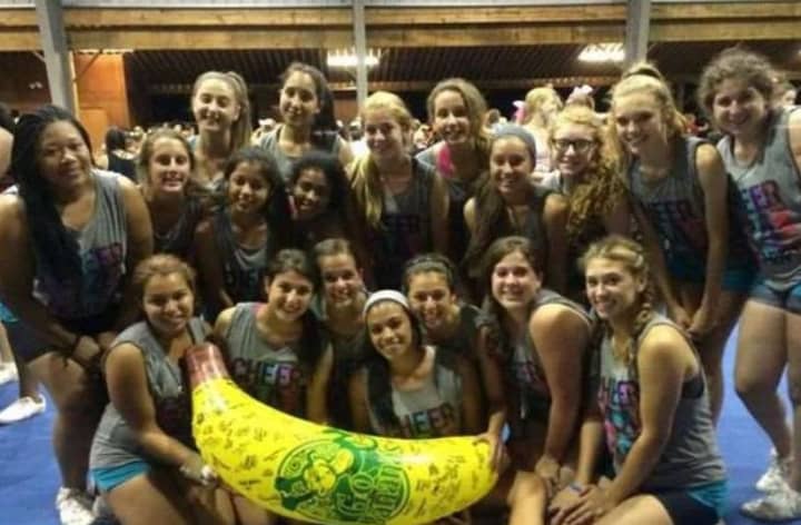 The Port Chester varsity cheerleaders won the Top Banana prize at Chestnut Lake UCA Cheerleading Camp in Pennsylvania.