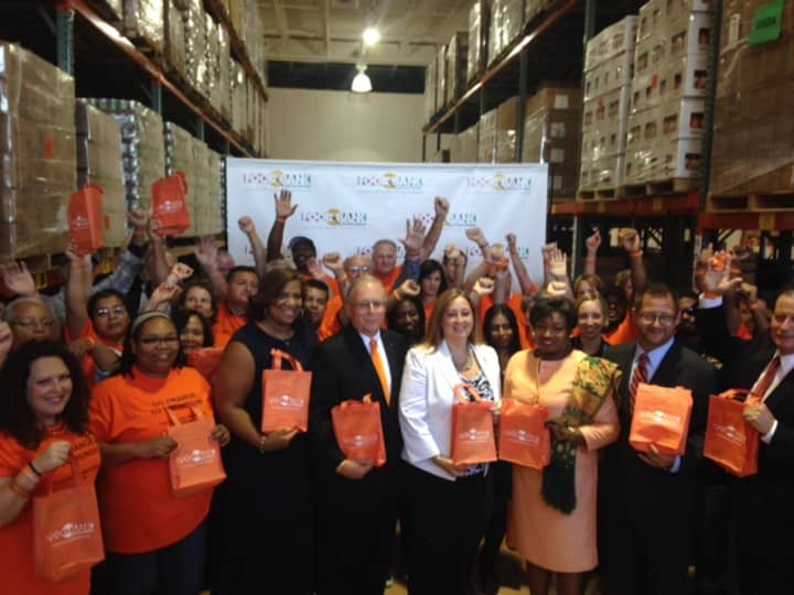 Friends, supporters and staff joined together to support Food Bank for Westchester&#x27;s Go Orange to End Hunger campaign.