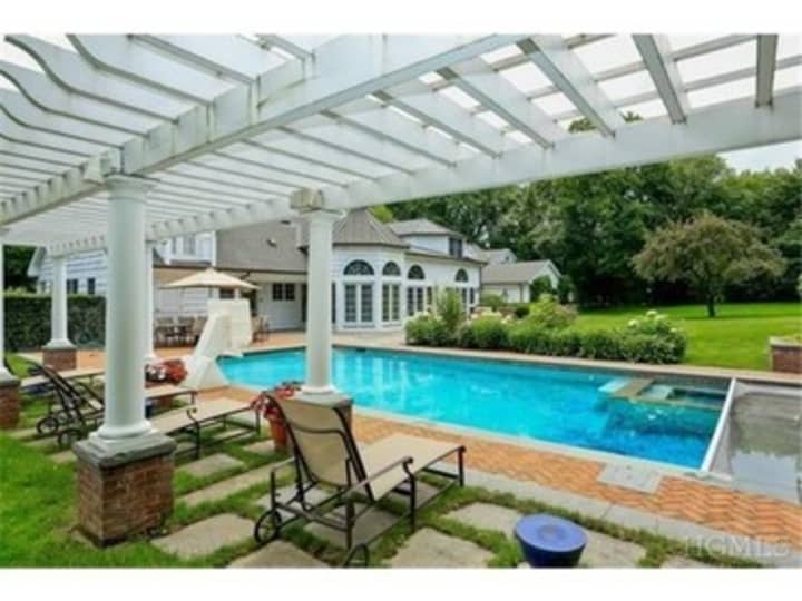 This house at 45 Colby Lane in Scarsdale is open for viewing on Sunday.