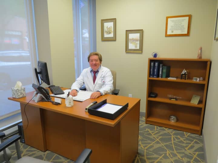 Dr. Valneo Buttari in one of the consulting rooms at Lawrence Medical Associates in Mount Vernon.
