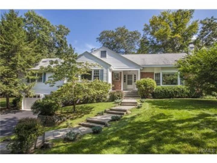 This house at 14 Doeview Lane in Pound Ridge is open for viewing on Sunday.
