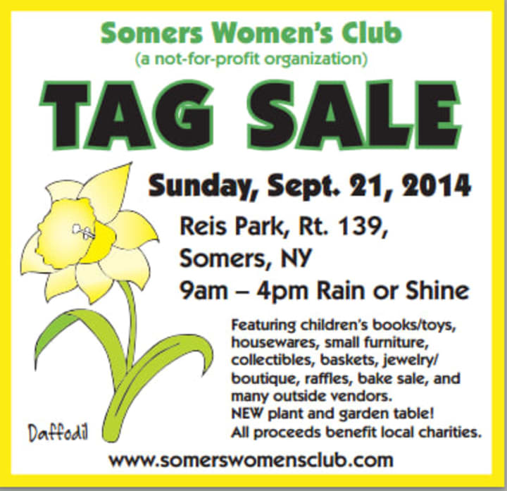 The Somers Women&#x27;s Club tag sale will be Sunday, Sept. 21. 