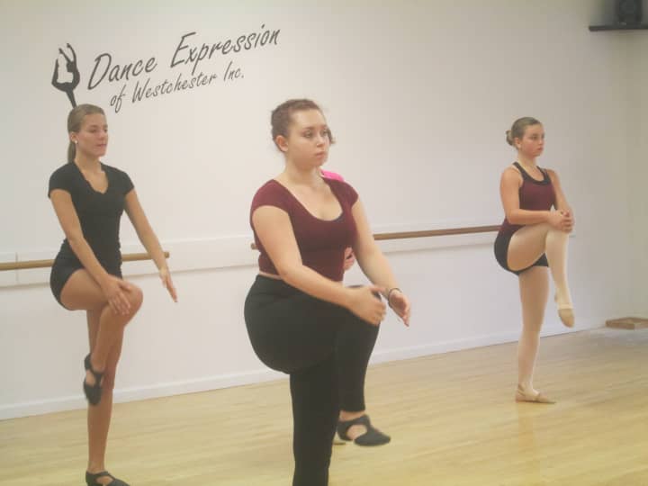 Dancers at Dance Expressions practice choreography. 