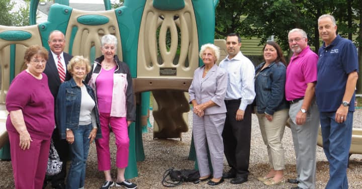 The Eastchester Womens Club presented Supervisor Anthony S. Colavita and the Eastchester Recreation Department with a 5,000 check to renovate Joyce Road playground.