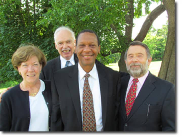 Board officers from left: Deborah A. Clark, John P. McLaughlin, Conrad Harris and Steven J. Friedman