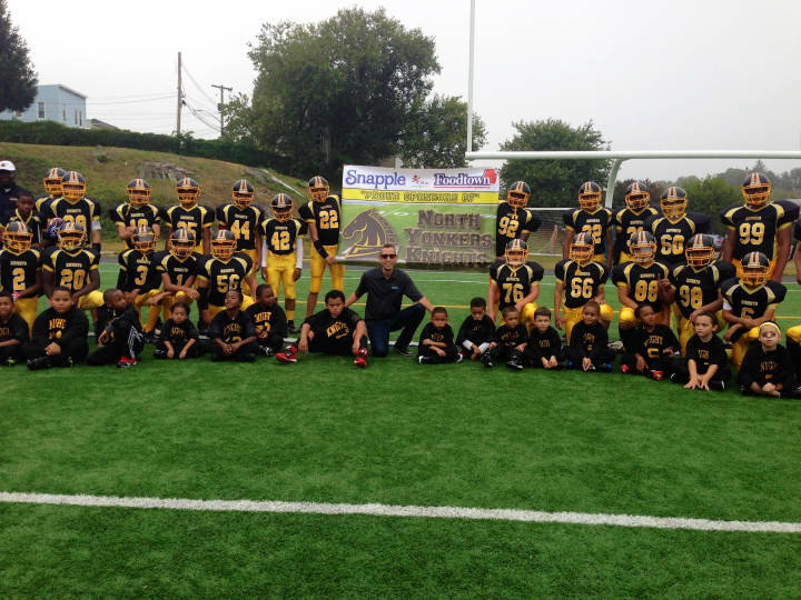 The North Yonkers Knights had nearly $7,000 of new equipment donated by Dr. Pepper Snapple.