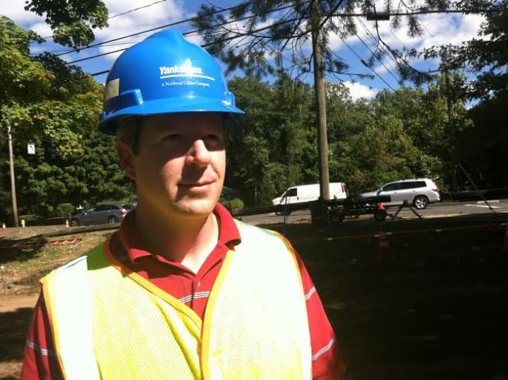 Yankee Gas project manager for Wilton Christopher Lucas says the natural gas pipeline should be completed by mid-October well ahead of its earlier late November deadline.