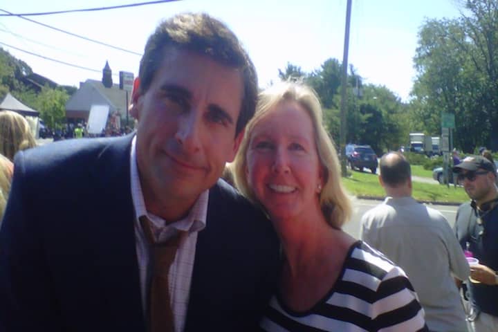 Steve Carell will be appearing soon in Port Chester. This shot is from an earlier appearance in Connecticut.