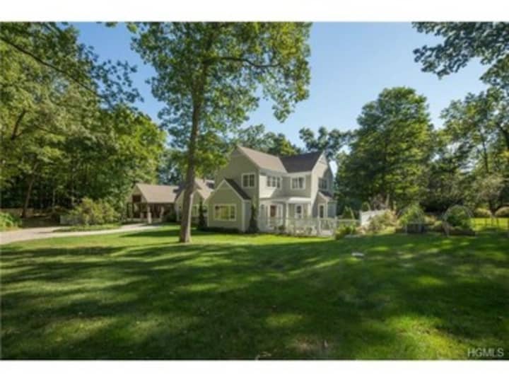 This house at 45 Donbrook Road in Pound Ridge is open for viewing on Sunday.