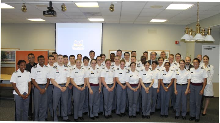 U.S. Military Academy cadets visited Burke Rehabilitation Center and Burke Medical Research Institute.