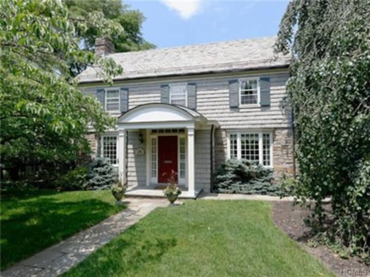 This house at 218 Clinton Ave. in Dobbs Ferry is open for viewing on Sunday.