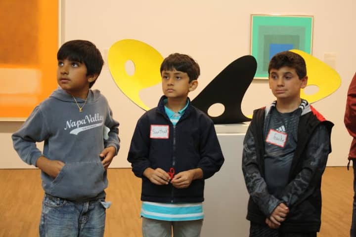 Kensico School took a trip to Neuberger Museum to discuss art. 