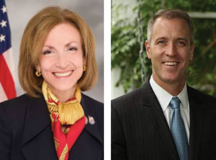 Republican Nan Hayworth and Democrat Sean Patrick Maloney are participating in an environmental forum in Bedford. 