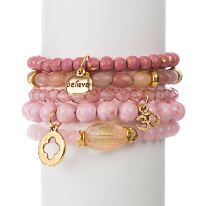 Pink bracelets are among the charitable items at Mama Jane&#x27;s Global Boutique in Southport.