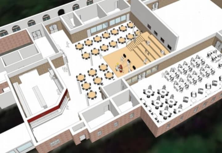 A rendering of the proposed Learning Commons at Scarsdale High School.