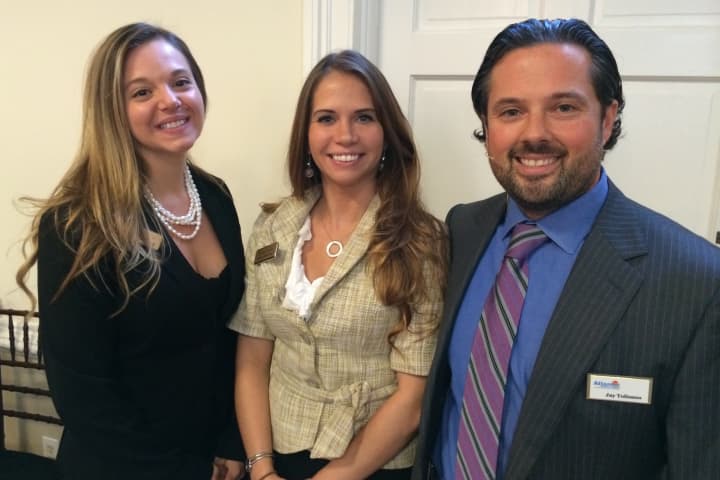 Here it Direct hosts and sponsors include Jay Tolisano, right, with Atlantic Home Loans and Beth Grassette and 
Corrine Abbott of Penner Law Firm, which sponsored the event.
