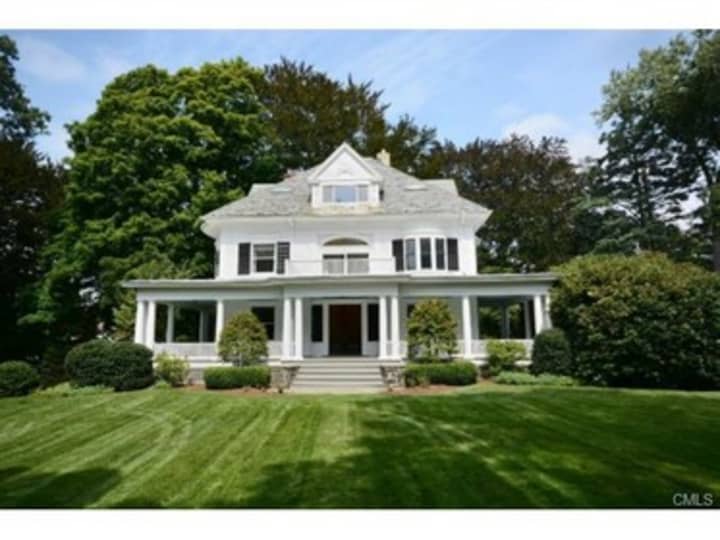 The house at 66 Pear Tree Point Road in Darien is open for viewing on Sunday.