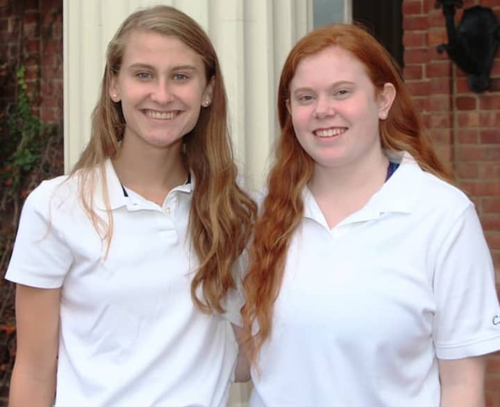 Grace Isford, left, and Virginia Blessing, were named National Merit semifinalists. Both Greenwich girls attend the Convent of the Sacred Heart. 