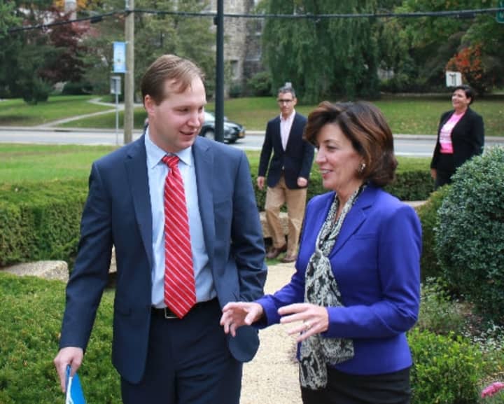 Justin Wagner and Kathy Hochul
