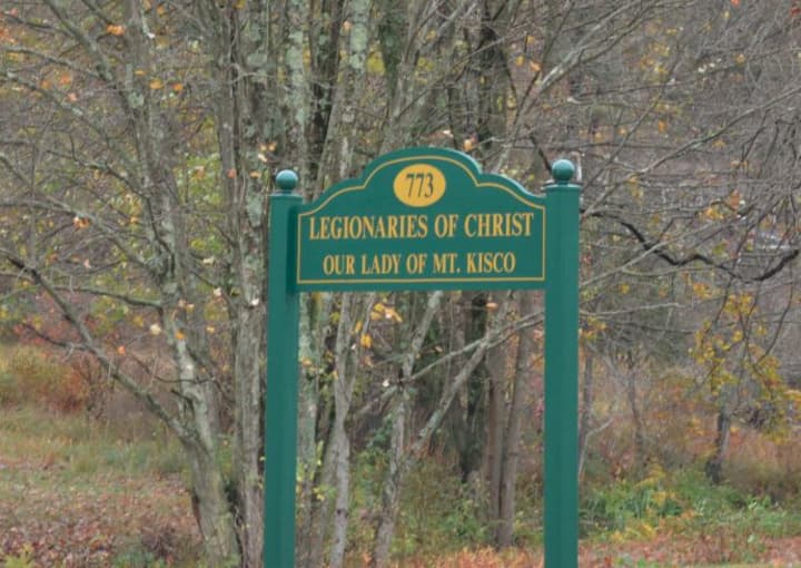 An entrance sign for the Legionaries of Christ site in New Castle.