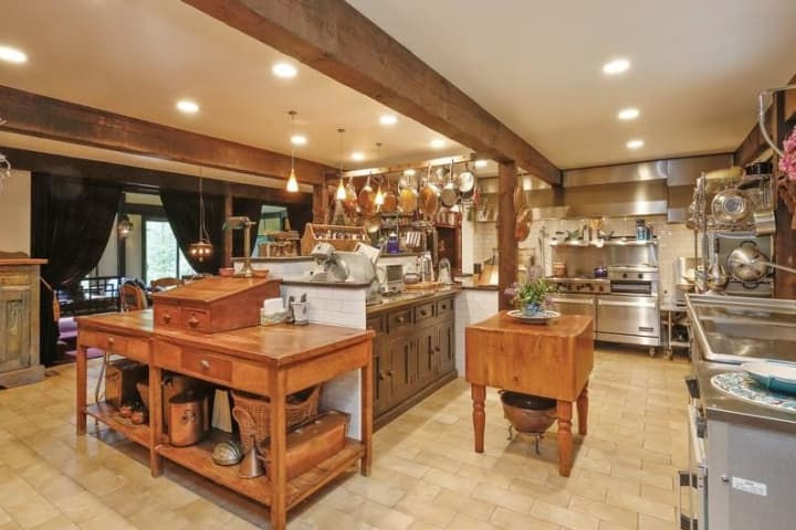 A majestic chef&#x27;s kitchen is one of the main draws at 316 Avery Road in Garrison.