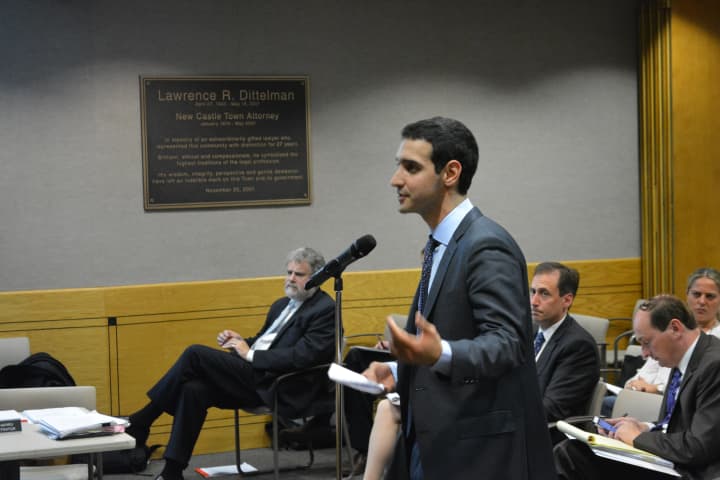 AKRF planner/economist Jed Poster speaks as part of his firm&#x27;s Chappaqua Crossing study presentation.