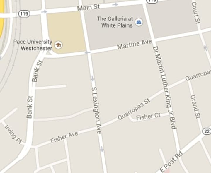 One woman is dead following a head-on collision on South Lexington Avenue in White Plains Monday. 