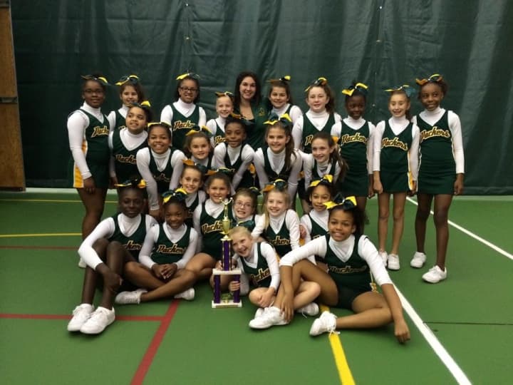 The Packers 10-year-old cheerleading team won the state championship last weekend in New Haven. 