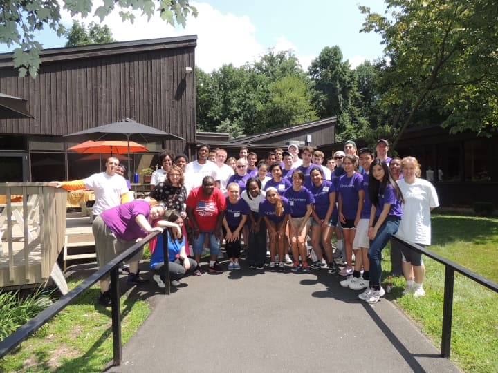 Thirty-two GE Capital interns spent a day landscaping, painting, scraping, staining and otherwise improving one of STARs residential locations that houses Fairfield County adults with development disabilities.