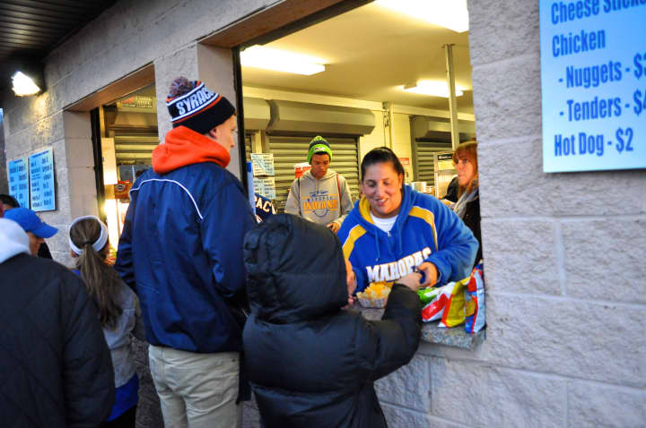 There was plenty of action off the field at the concession stand at Mahopac High.