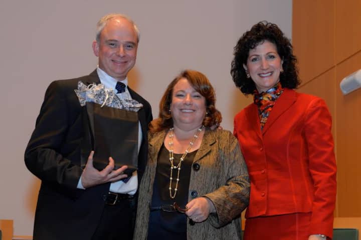 From left: Dr. Dan Costin; Carol Fasman, vice president of the Westchester Region of Hadassah; and Karen Everett, past president of the Westchester Region of Hadassah.