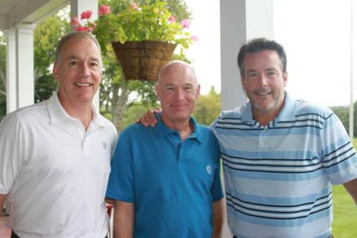 FCA President &amp; CEO Robert F. Cashel (middle) with 2014 Golf Classic Co-Chairs Mark Brown (left) and Jamie Bergin.
